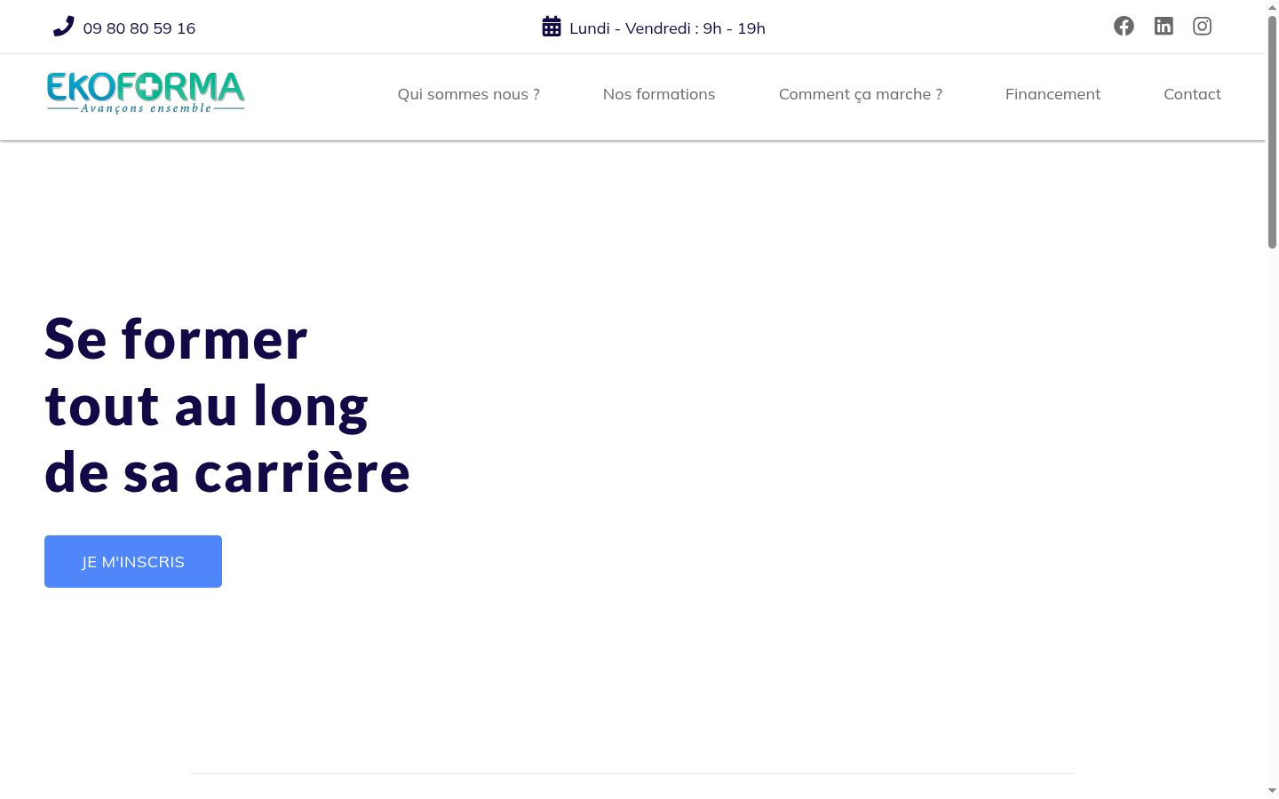 Capture d'écran de la bannière de consentement affichée avant toute interaction