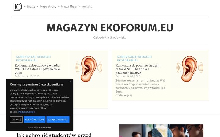 Skärmbild av ekoforum.eu