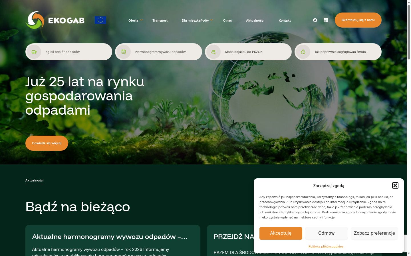 Snímek obrazovky baneru souhlasu zobrazeného před jakoukoli interakcí