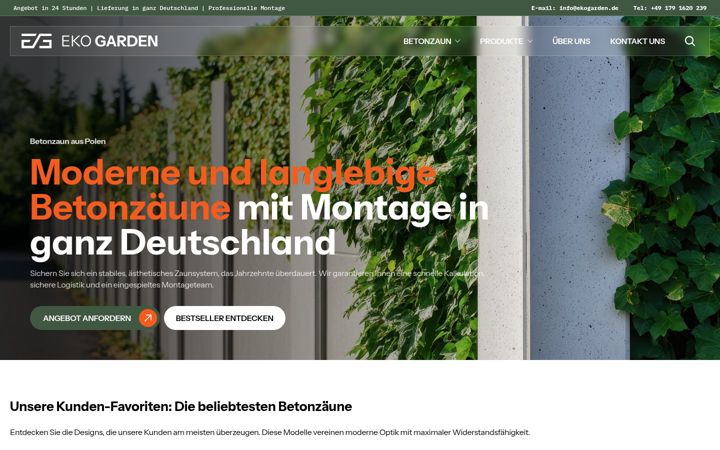 Screenshot von ekogarden.de
