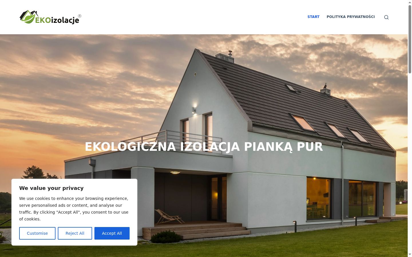Snímek obrazovky baneru souhlasu zobrazeného před jakoukoli interakcí