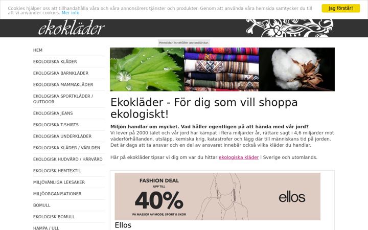 Skjermbilde av ekoklader.se