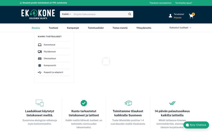 Екранна снимка на ekokone.fi