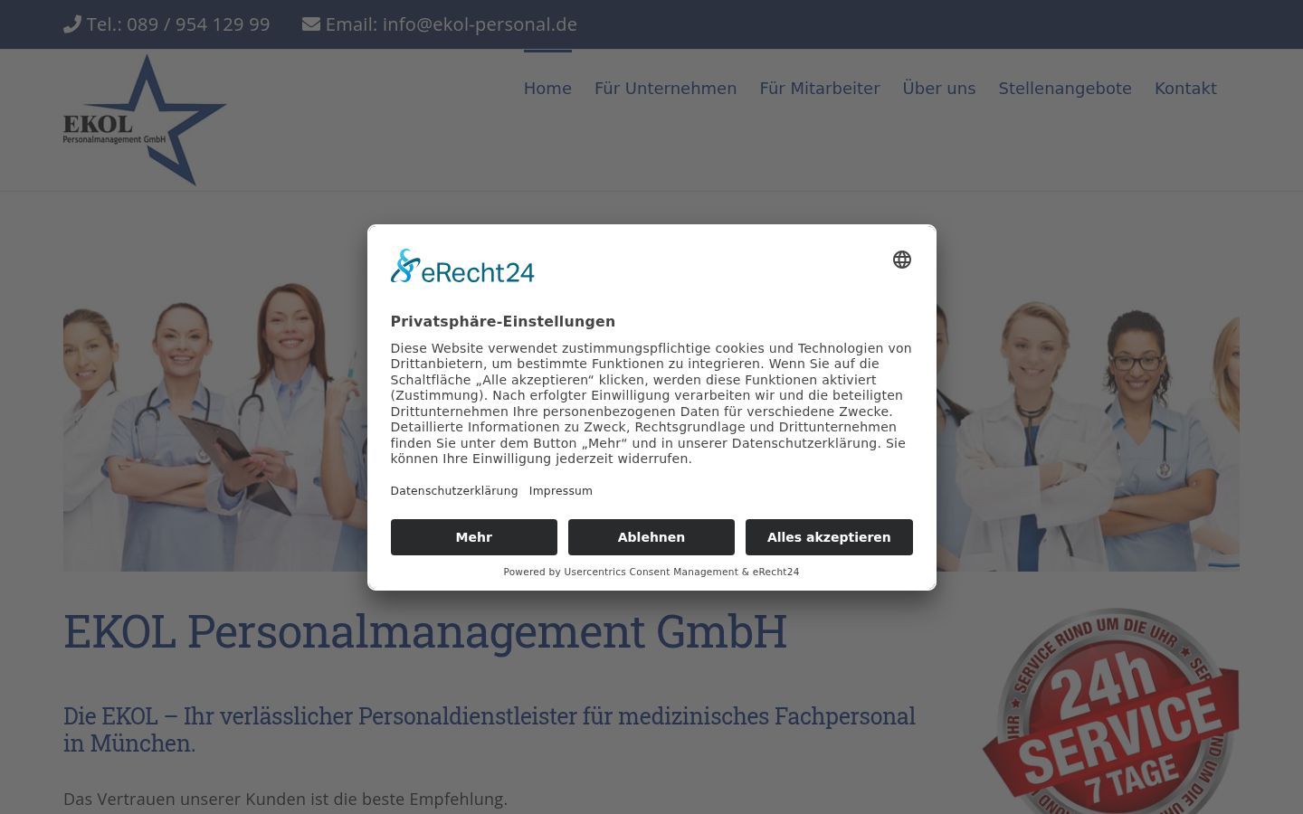 Screenshot van de toestemmingsbanner zoals getoond vóór enige interactie