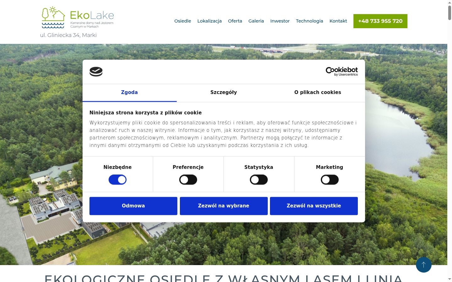 Snímek obrazovky baneru souhlasu zobrazeného před jakoukoli interakcí