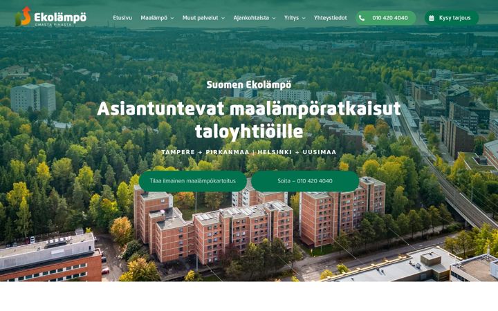 Screenshot of ekolampo.fi