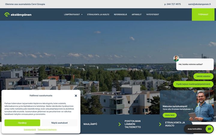 Screenshot of ekolamponen.fi