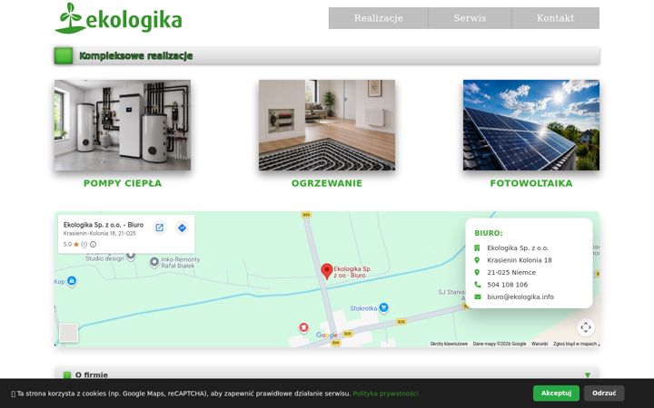 Zrzut ekranu ekologika.info
