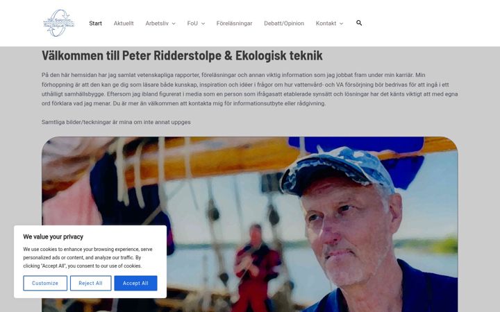 Screenshot stránky ekologiskteknik.se