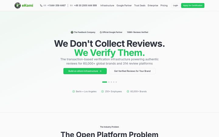 Screenshot of ekomi.com