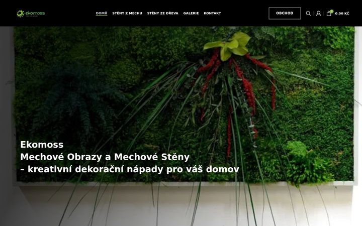 Snímek obrazovky ekomoss.cz