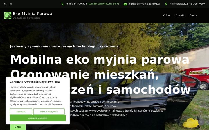 Screenshot of ekomyjniaparowa.pl
