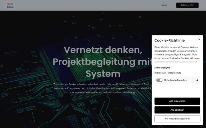 Screenshot van ekonex.de