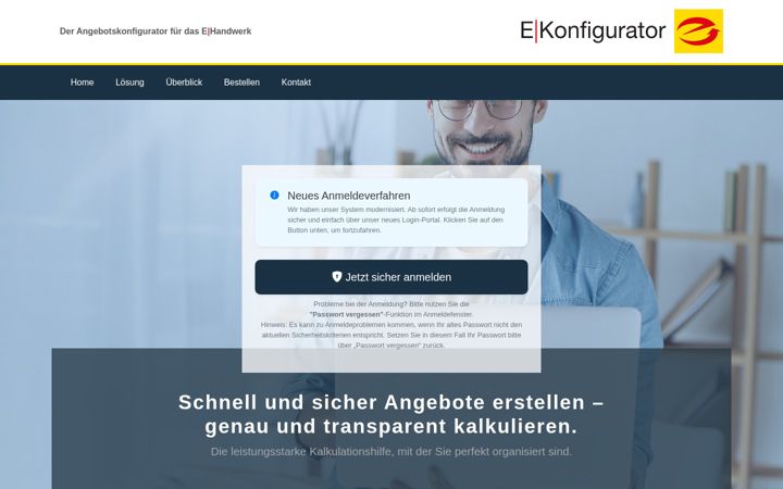 Screenshot van ekonfigurator.de