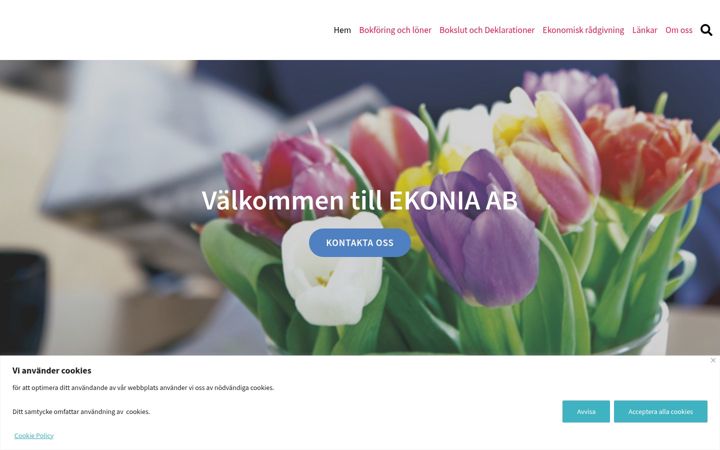 Screenshot stránky ekonia.se