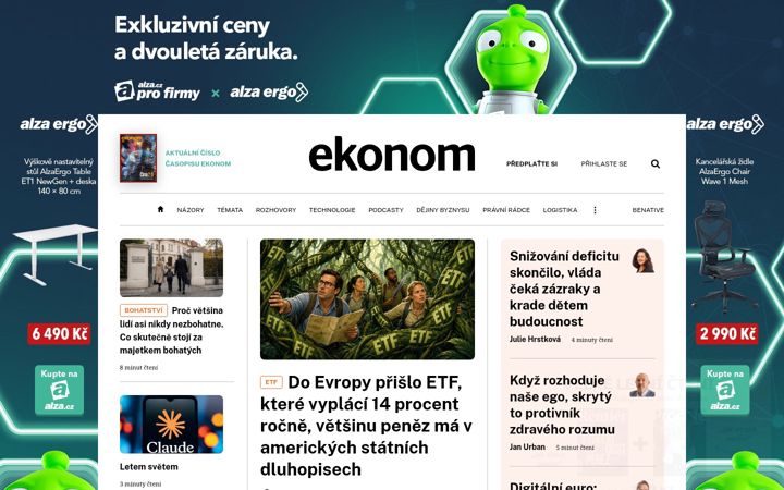Snímek obrazovky ekonom.cz