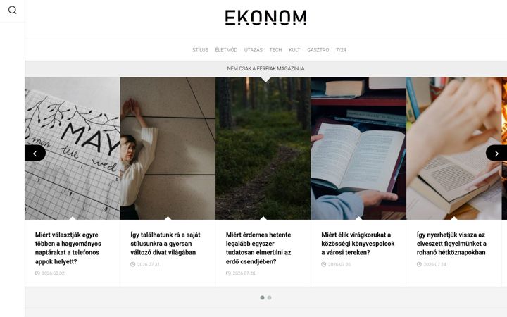 Screenshot di ekonom.hu