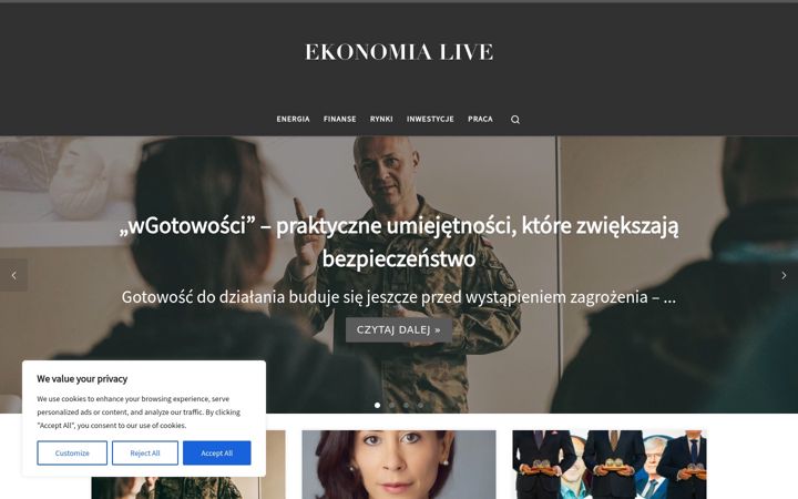 Snímek obrazovky ekonomialive.pl