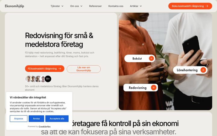 Skjermbilde av ekonomihjalp.se
