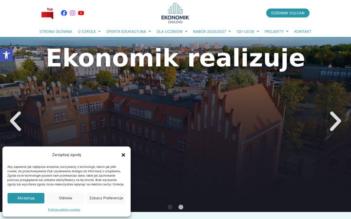 Snímek obrazovky ekonomik.gniezno.pl