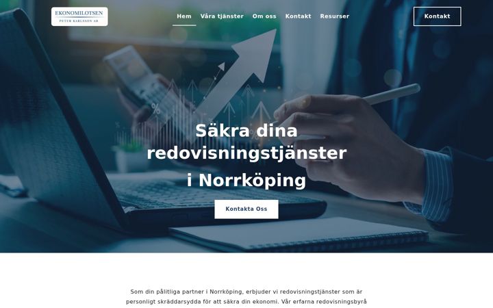 Skjermbilde av ekonomilotsen.se