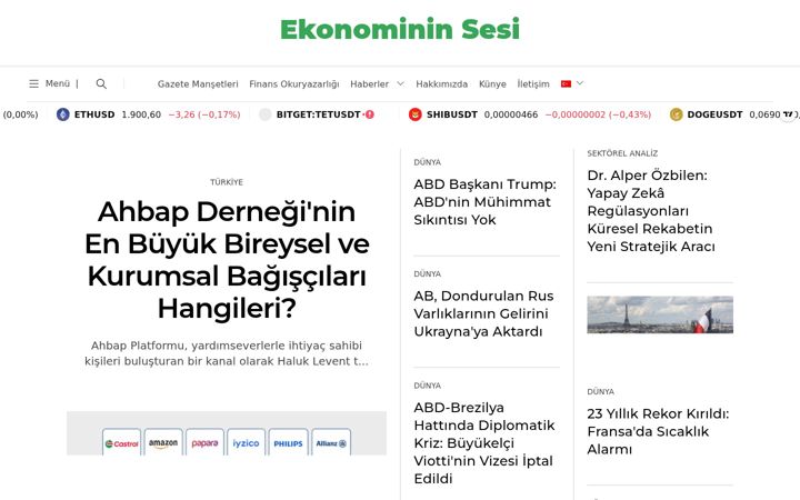 Screenshot of ekonomininsesi.com