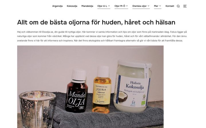Skjermbilde av ekoolja.se