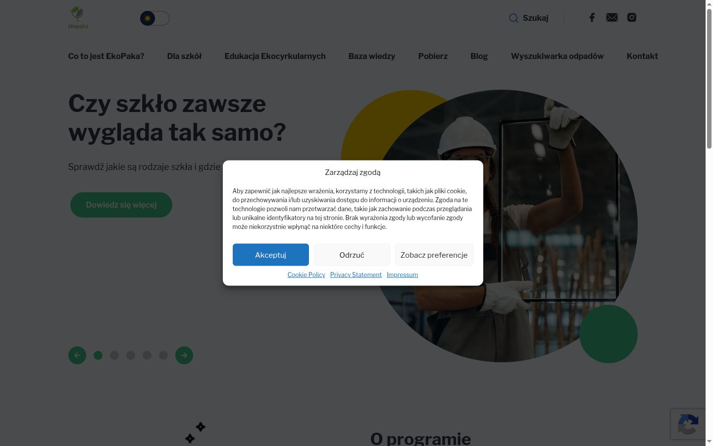 Snímek obrazovky baneru souhlasu zobrazeného před jakoukoli interakcí