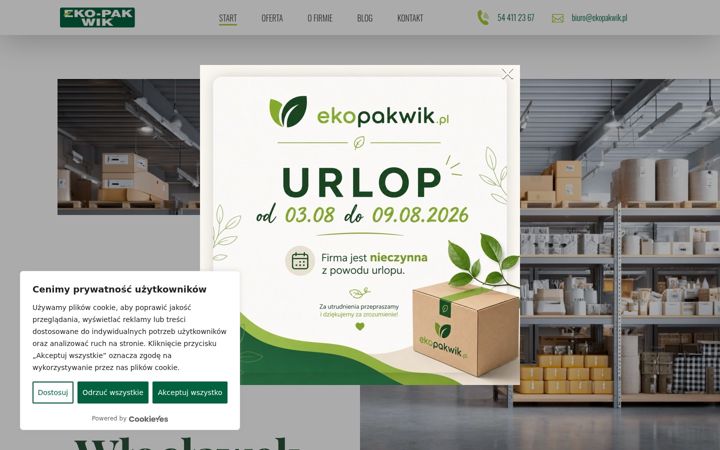 Snímek obrazovky ekopakwik.pl