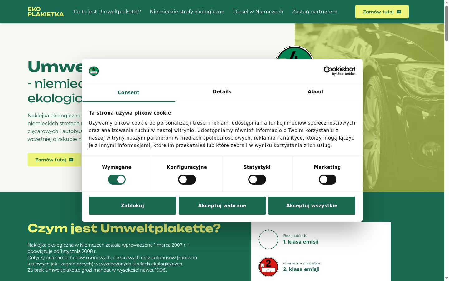 Snímek obrazovky baneru souhlasu zobrazeného před jakoukoli interakcí