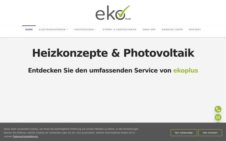 Screenshot van ekoplus.de