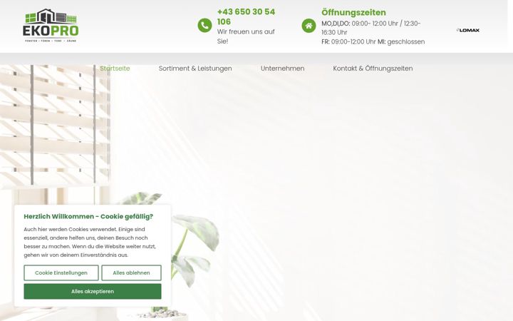 Skærmbillede af ekopro.at