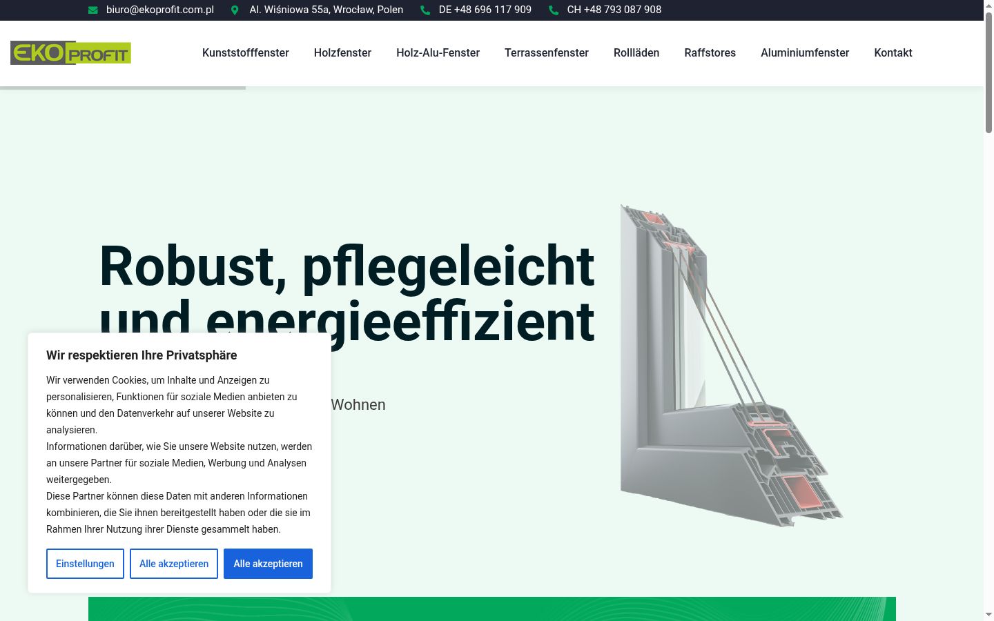 Screenshot van de toestemmingsbanner zoals getoond vóór enige interactie