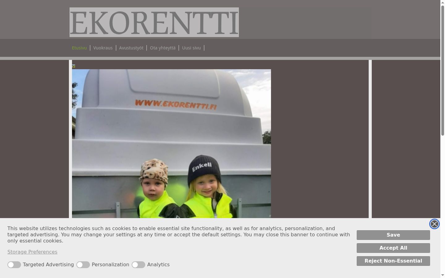 Képernyőkép a bármilyen interakció előtt megjelenő hozzájárulási bannerről