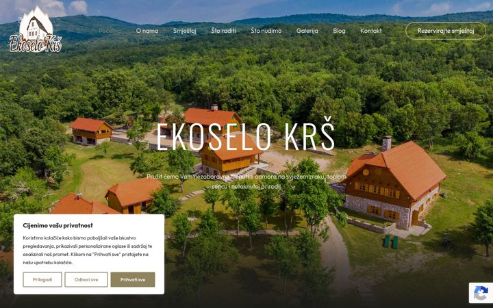 Екранна снимка на ekoselokrs.com.hr