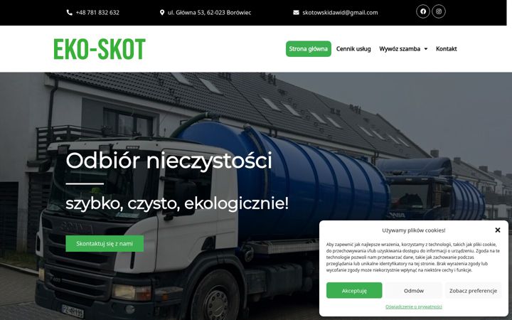 Screenshot ta' ekoskot.pl