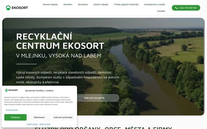 Screenshot ta' ekosort.cz