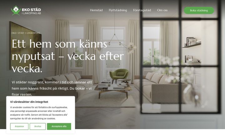 Skærmbillede af ekostadilinkoping.se