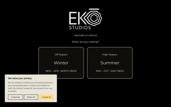 Screenshot of ekostudiosibiza.com