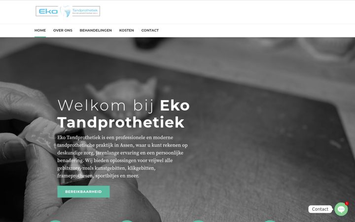Ekrānuzņēmums no ekotandprothetiek.nl