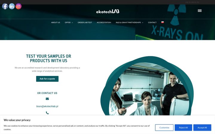 Screenshot of ekotechlab.pl
