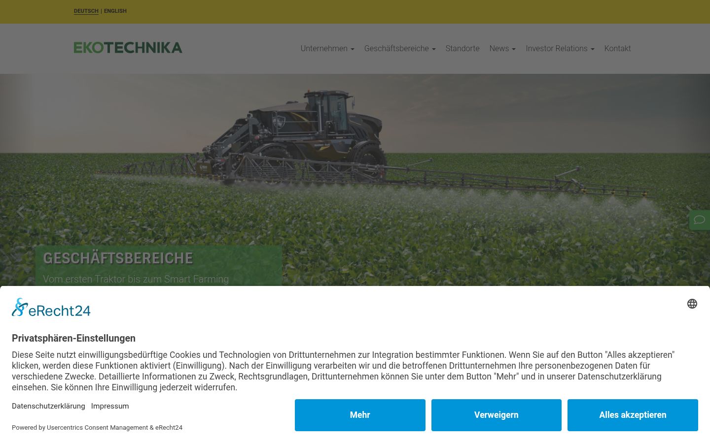 Screenshot van de toestemmingsbanner zoals getoond vóór enige interactie