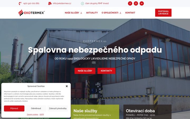 Screenshot ta' ekotermex.cz