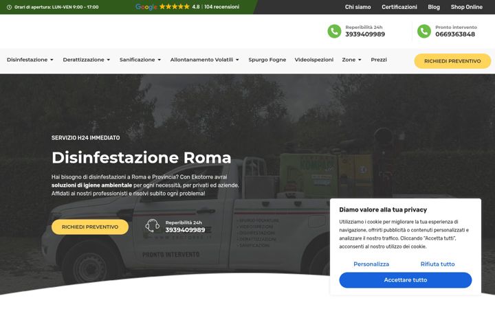Screenshot von ekotorre.it