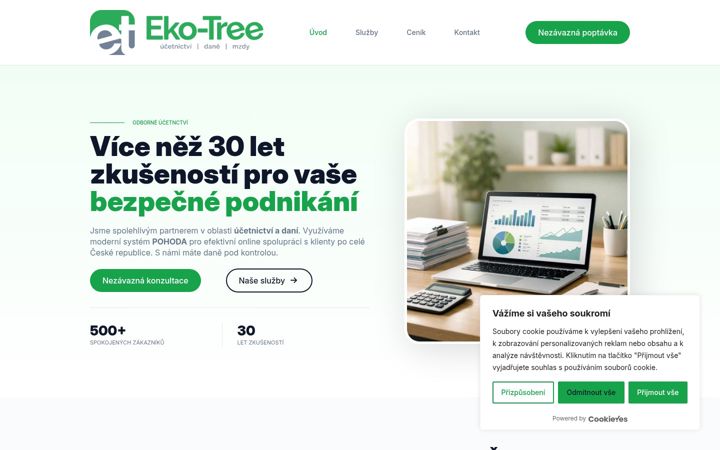 Screenshot ta' ekotree.cz