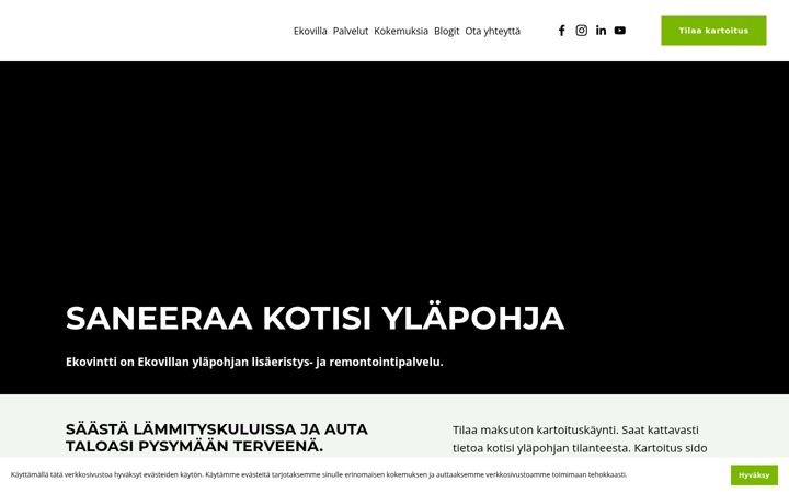 Screenshot of ekovintti.com