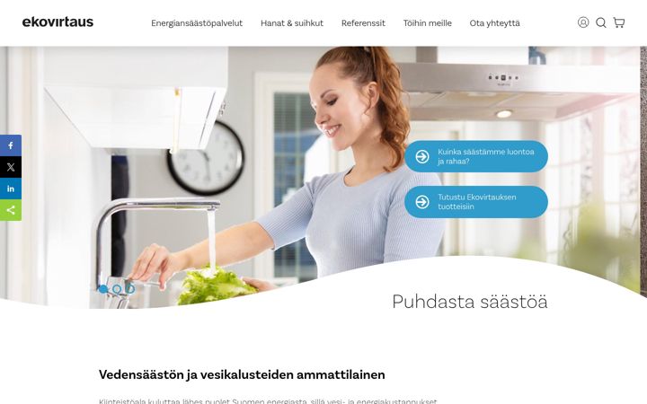 Screenshot of ekovirtaus.fi