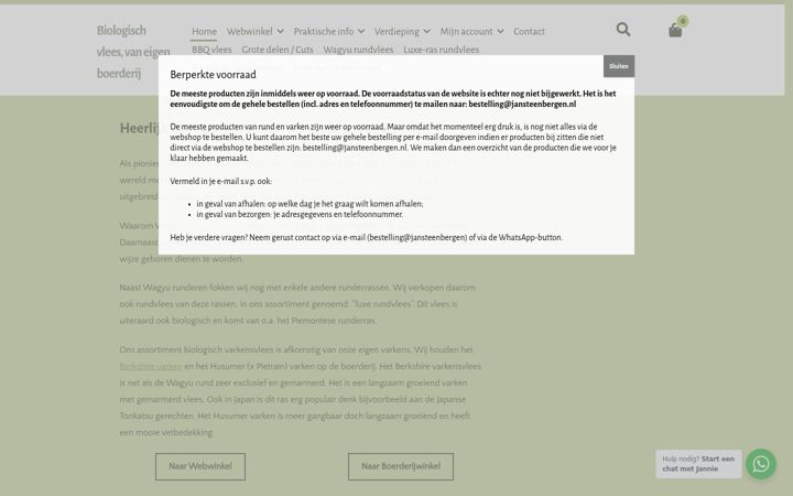 Ekrānuzņēmums no ekovleesbestellen.nl