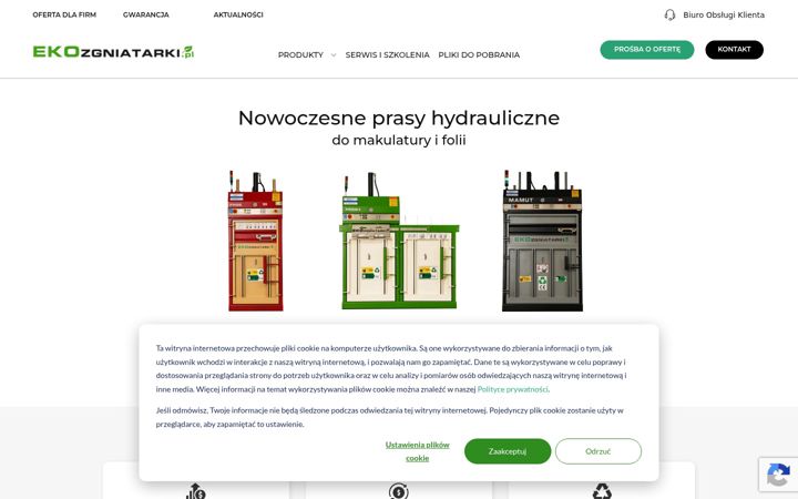 Screenshot of ekozgniatarki.pl
