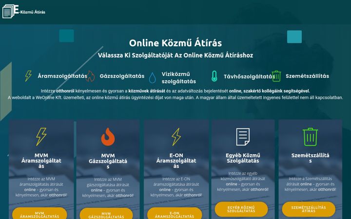 Screenshot di ekozmuatiras.hu